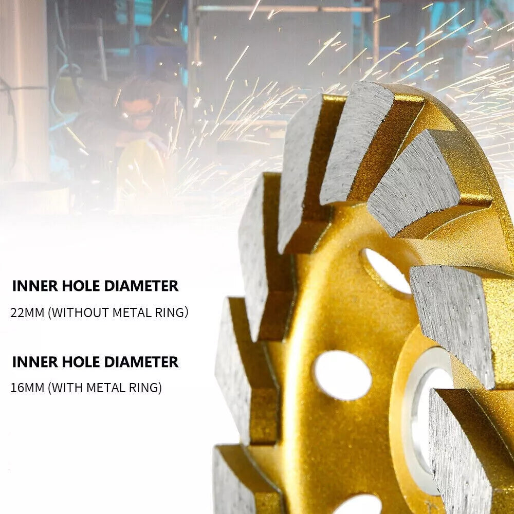 4 Inch 100ml Diamond Grinding Disc Abrasive Cup Wheel Wear Resistant Diamond Sanding Wheel Durable Angle Grinder Disc For Concrete