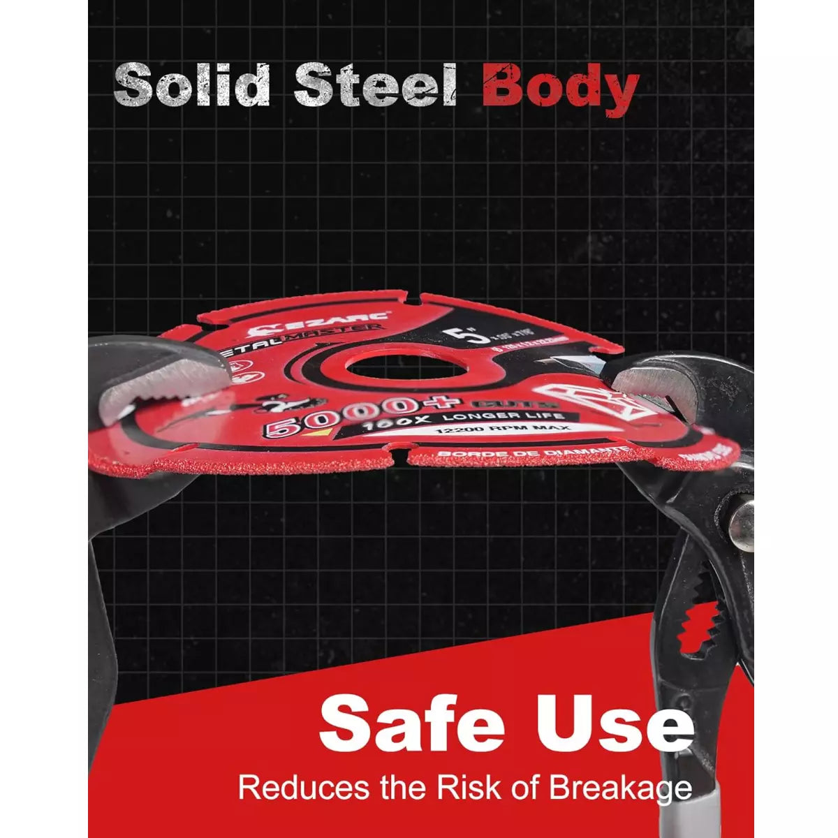 EZARC Diamond Cutting Wheel 125mm x 1.2mm x22.23mm Diamond Cut Disc for Metal, Cut Off Wheel with 5000+ Cuts on Steel Rebar Iron