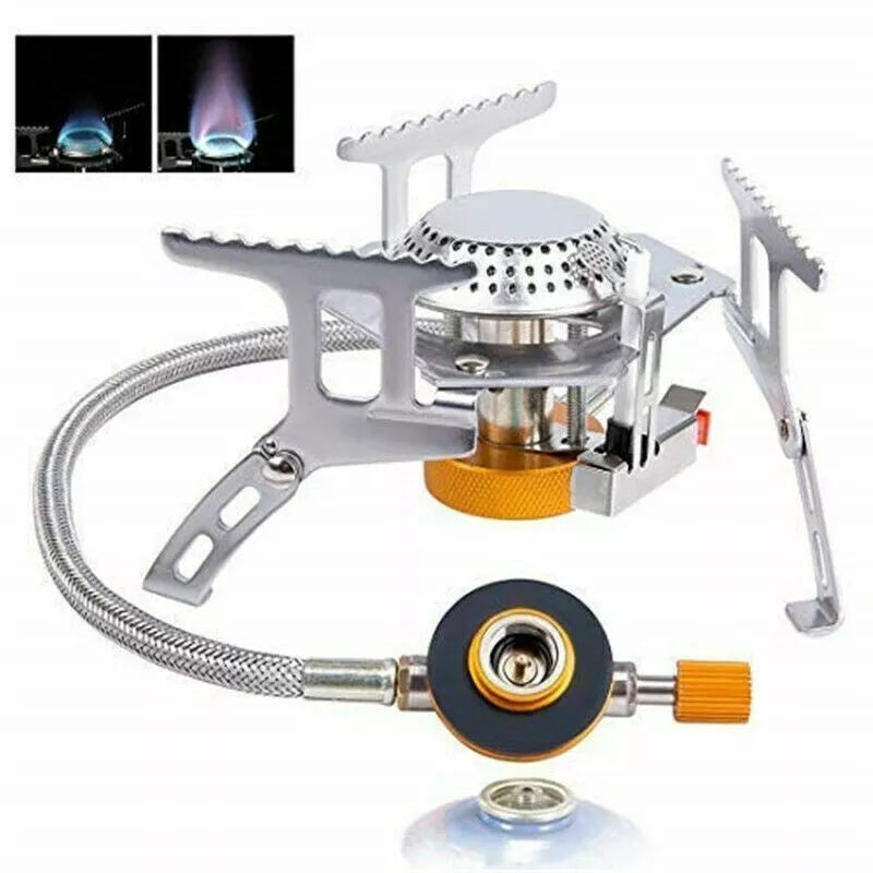 Camping Gas Stove Portable Folding Outdoor Backpacking Stove Tourist Equipment For Cooking Hiking Picnic 3500W