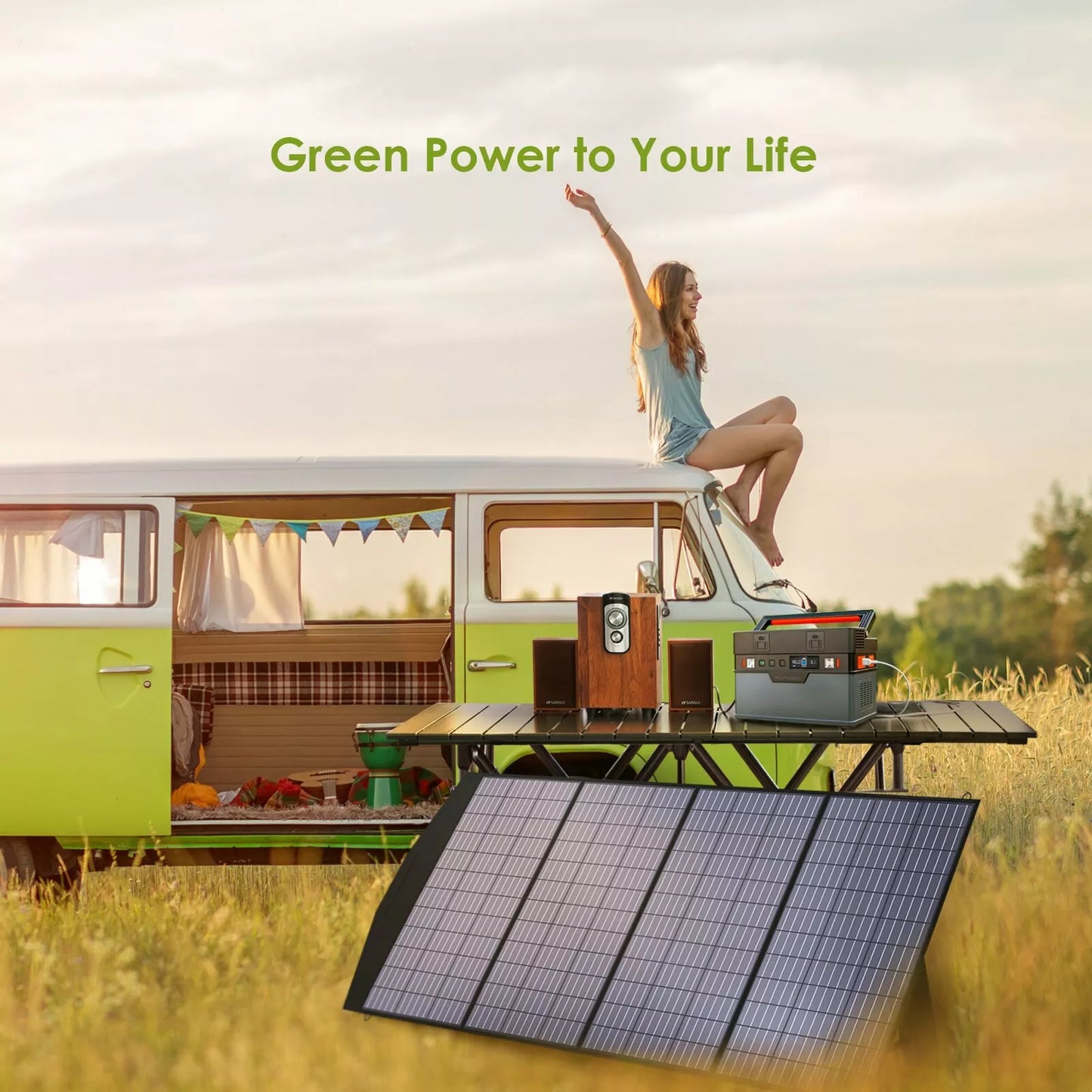 ALLPOWERS 200W Portable Solar Panel for S2000 PRO R600 R1500 R2500 R4000 Power Station, Foldable Monocrystalline Solar Cell Charger Kit