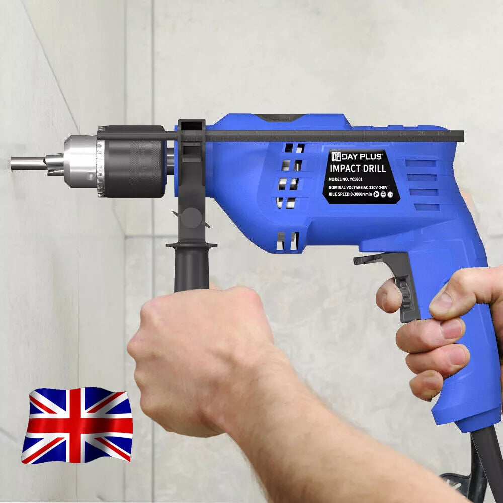Dayplus Hammer Drill Heavy Duty Electric Corded Impact Drill 850w Rotary with Bits Set