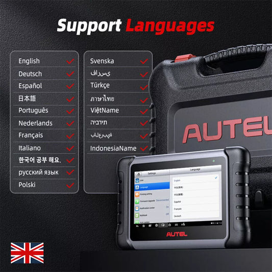 Autel MaxiCOM MK808S Bidirectional Full-System OBD2 UK Scanner Automotive Car Diagnostic Tool Active Test Code Reader Key Coding Tools