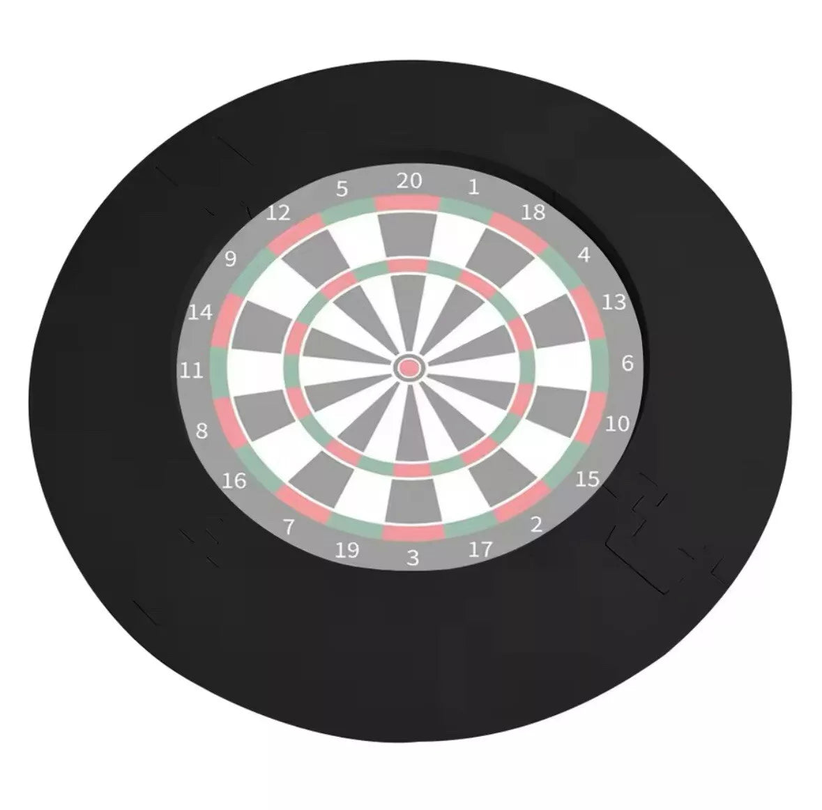 EVA Dartboard Surround Jigsaw Ring Design Dart Board Ring Lightweight Splicing Wall Protector - Green / Red / Black