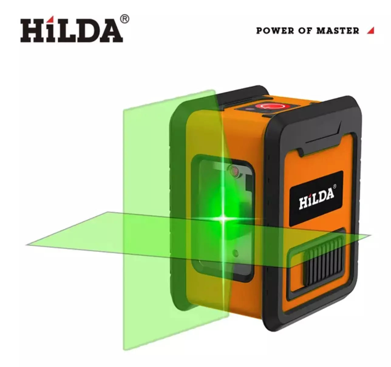 HILDA Laser Level Meter 2-Lines Cross Green Level Laser Horizontal & Vertical Nivel Laser Self-Leveling W/ Tripod, Wall Bracket & Storage Bag