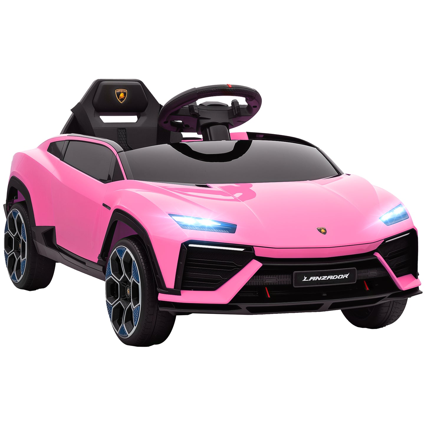 AIYAPLAY 12V Licensed Lamborghini Electric Cars for Kids, Ride On Car with Remote Control for 3-6 Years Old