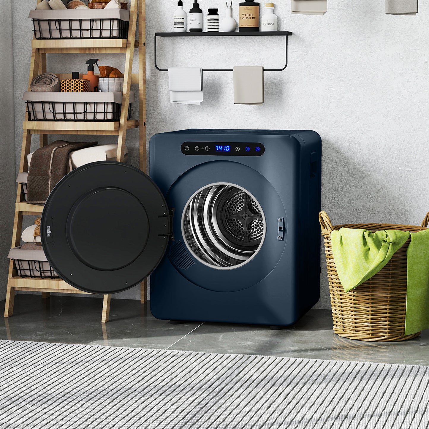5kg Compact Small Space 40-60℃ Tumble Dryer Blue