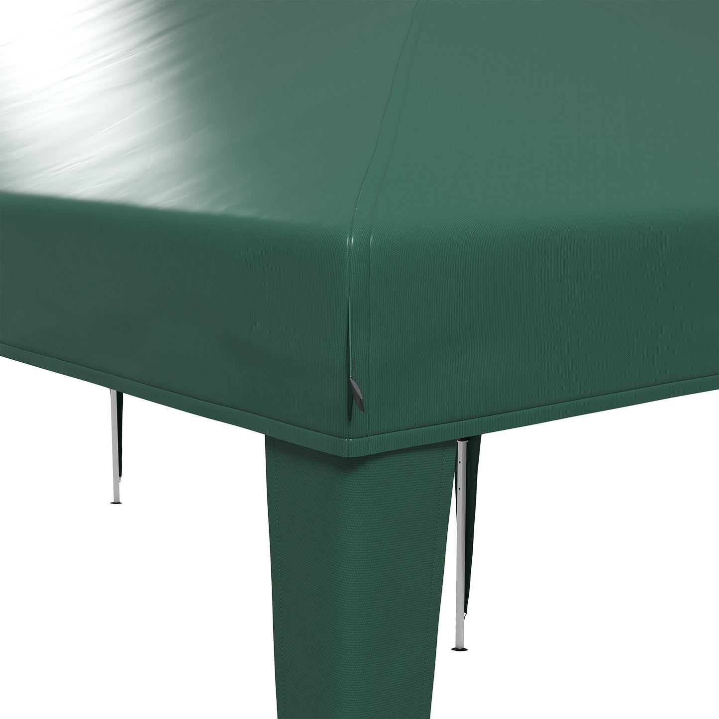 Outsunny Pop Up Gazebo, Double Roof Foldable Canopy Height Adjustable Canopy w/ Carrying Bag, 6 m x 3 m x 2.65 m, Green