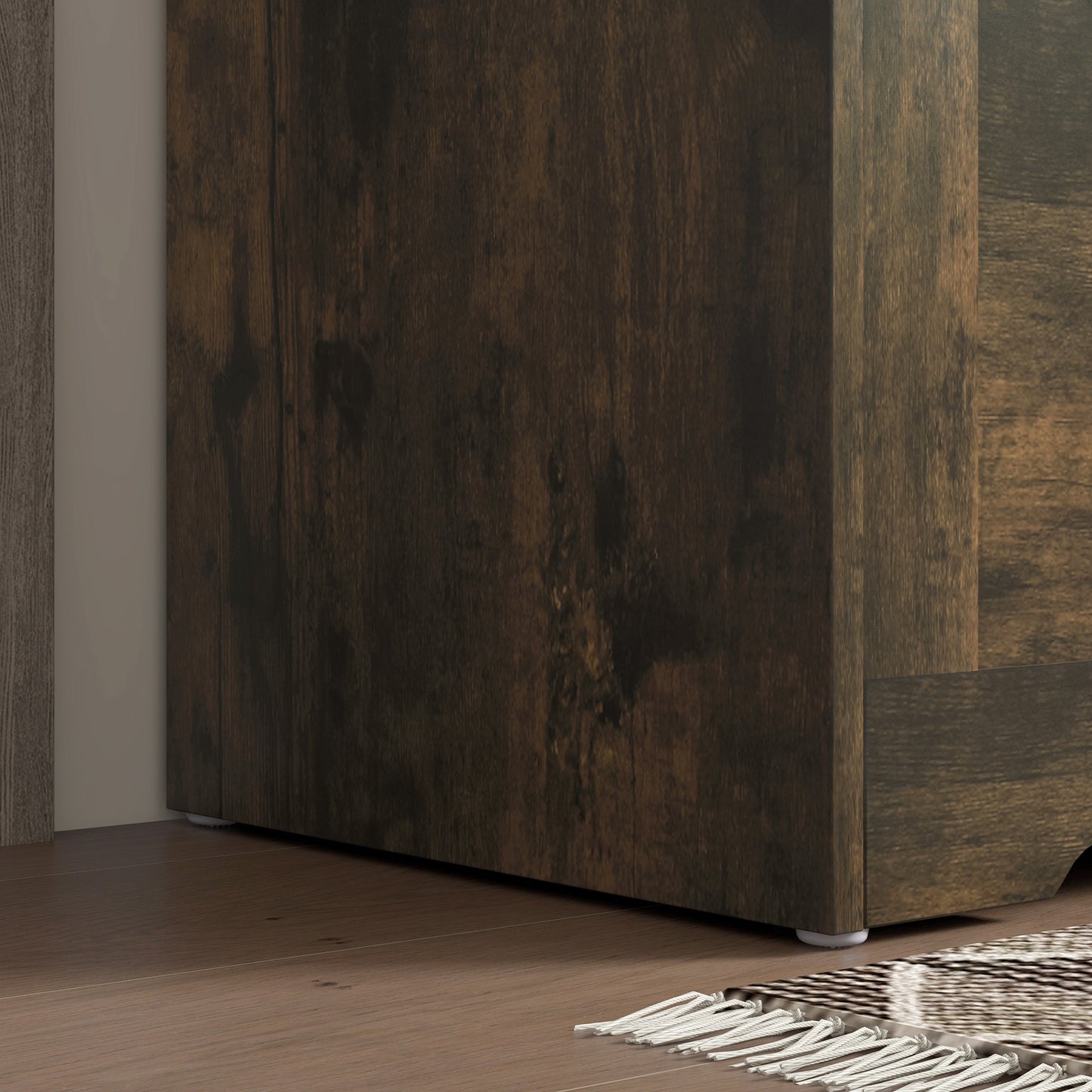 100L Home Storage Box, with Safety Hinges - Rustic Brown