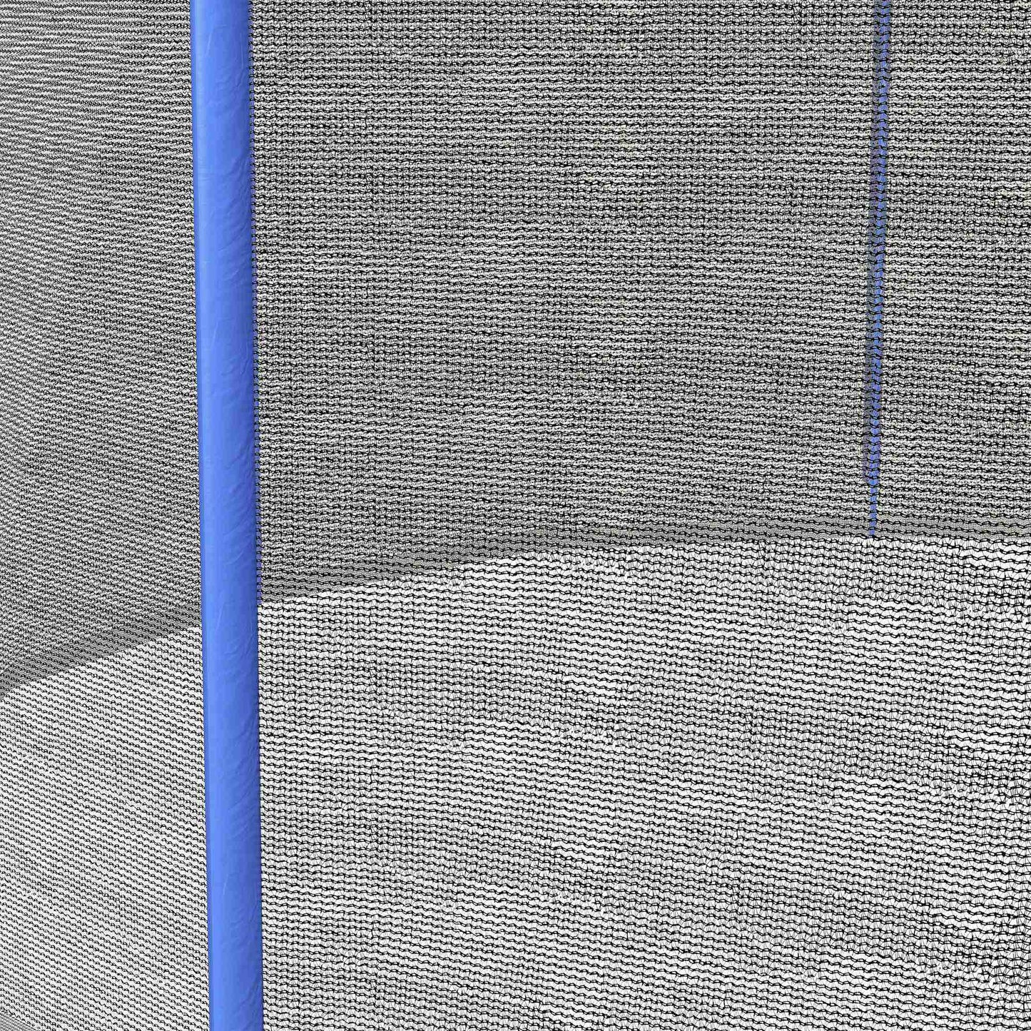 SPORTNOW Trampoline Net Replacement for 8ft Round Trampoline with 6 Straight Poles, Weather-Resistant Trampoline Netting Replacement with Zipped Entrance, Poles Not Included, Blue