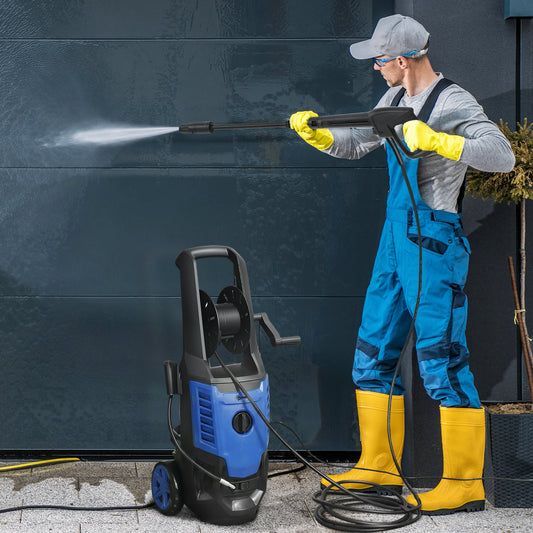 Outsunny 2200W High Pressure Washer, 170 Bar Pressure Washer with Adjustable Nozzle and 6M Hose, 32W x 32D x 80H cm Blue