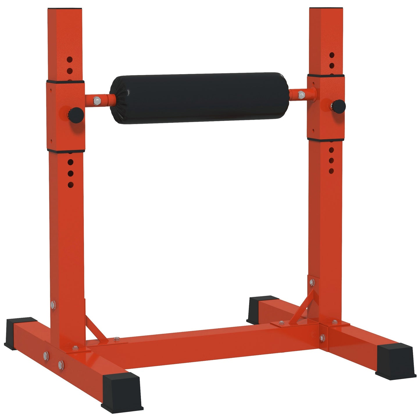 Bulgarian Split Squat Stand, 12-Level Adjustable Single Leg Squat Machine with Foam Roller and Anti-Slip Pads for Lower Body Strength Training