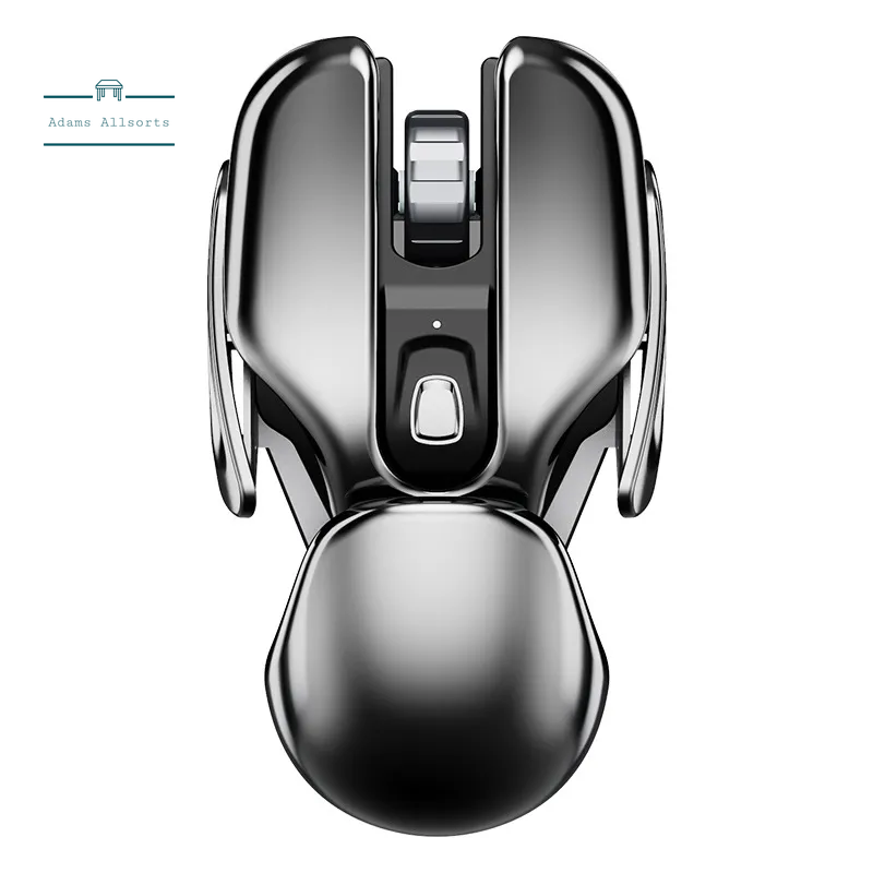 PX2 Metal 2.4G Rechargeable Wireless Mute 1600DPI Mouse 6 Buttons for PC Laptop Computer Gaming Office Home Waterproof Mouse