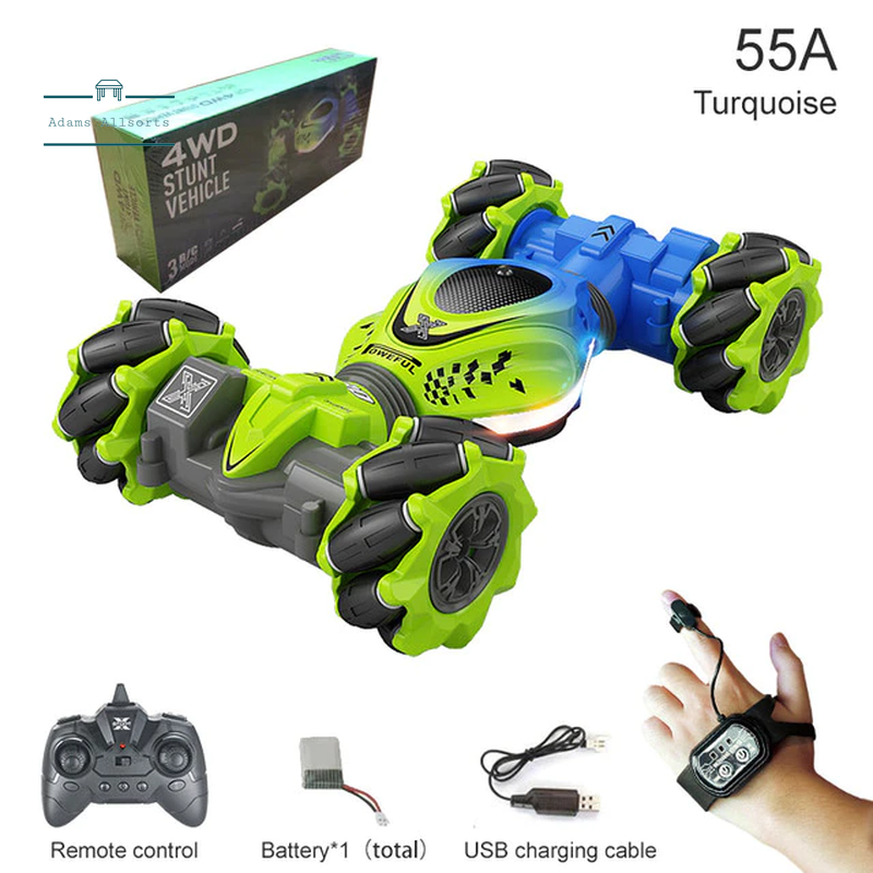 Gesture RC Car, 2.4GHz 4WD Gesture Sensing RC Stunt Car Toys for 6-12 yr Boys Girls, Drift Hand Controlled Remote Control Twist Cars Offroad 360° Rotation With Lights Music for Birthday Gifts