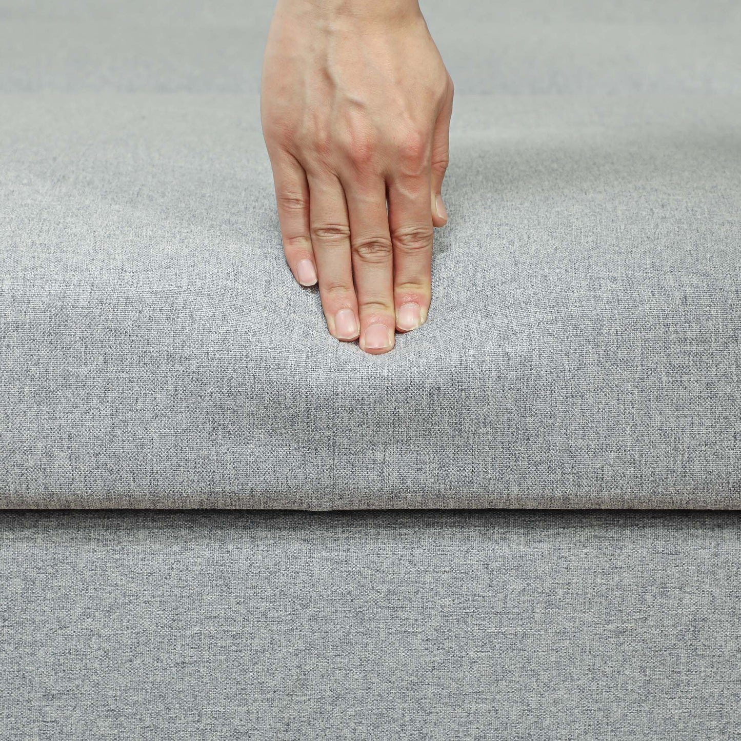 2 Seater Sofa Bed, Convertible Bed Settee, Modern Fabric Loveseat Sofa Couch with 2 Cushions, Hidden Storage for Living Room, Guest Room