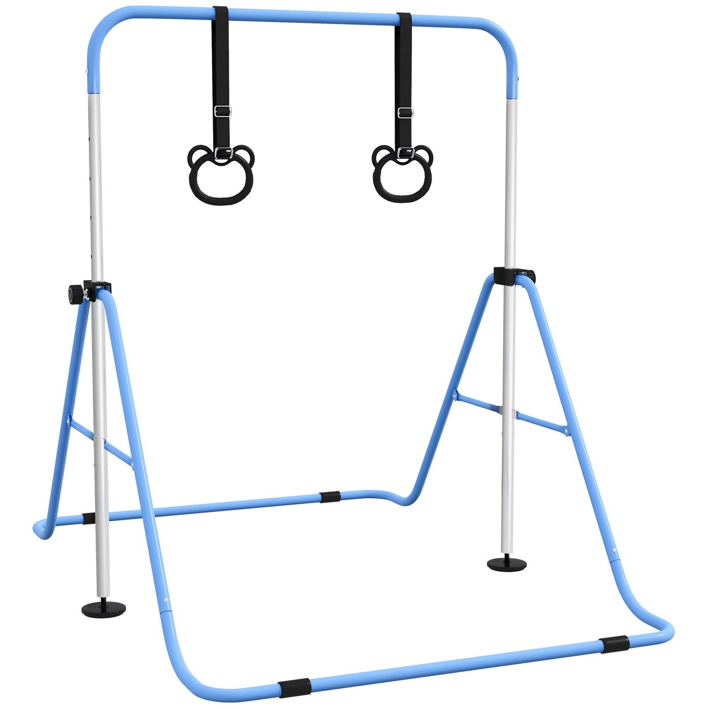 Adjustable Height, Foldable Kids Gymnastics Bar w/ Non-Slip Mats, for 3+ Years