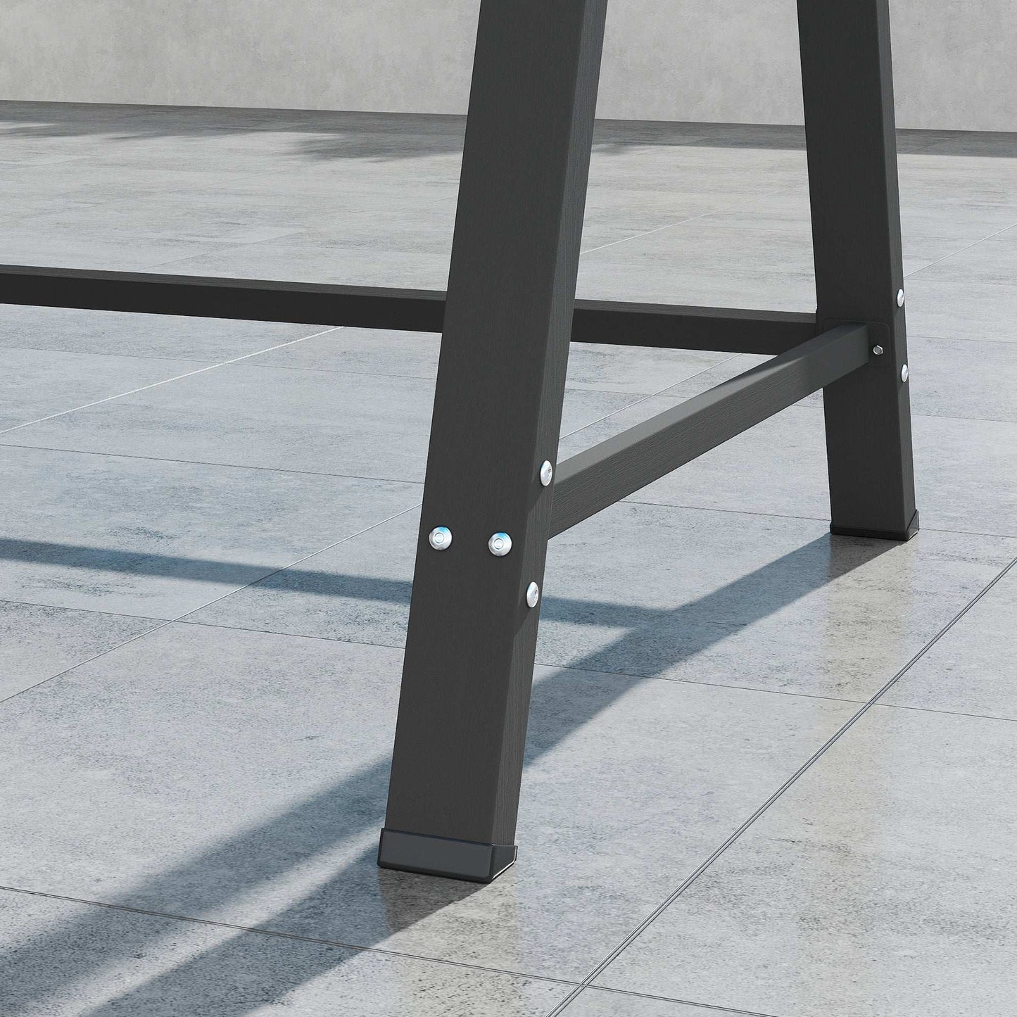 Outsunny Three-Seater Garden Swing Bench, with Adjustable Canopy - Dark Grey