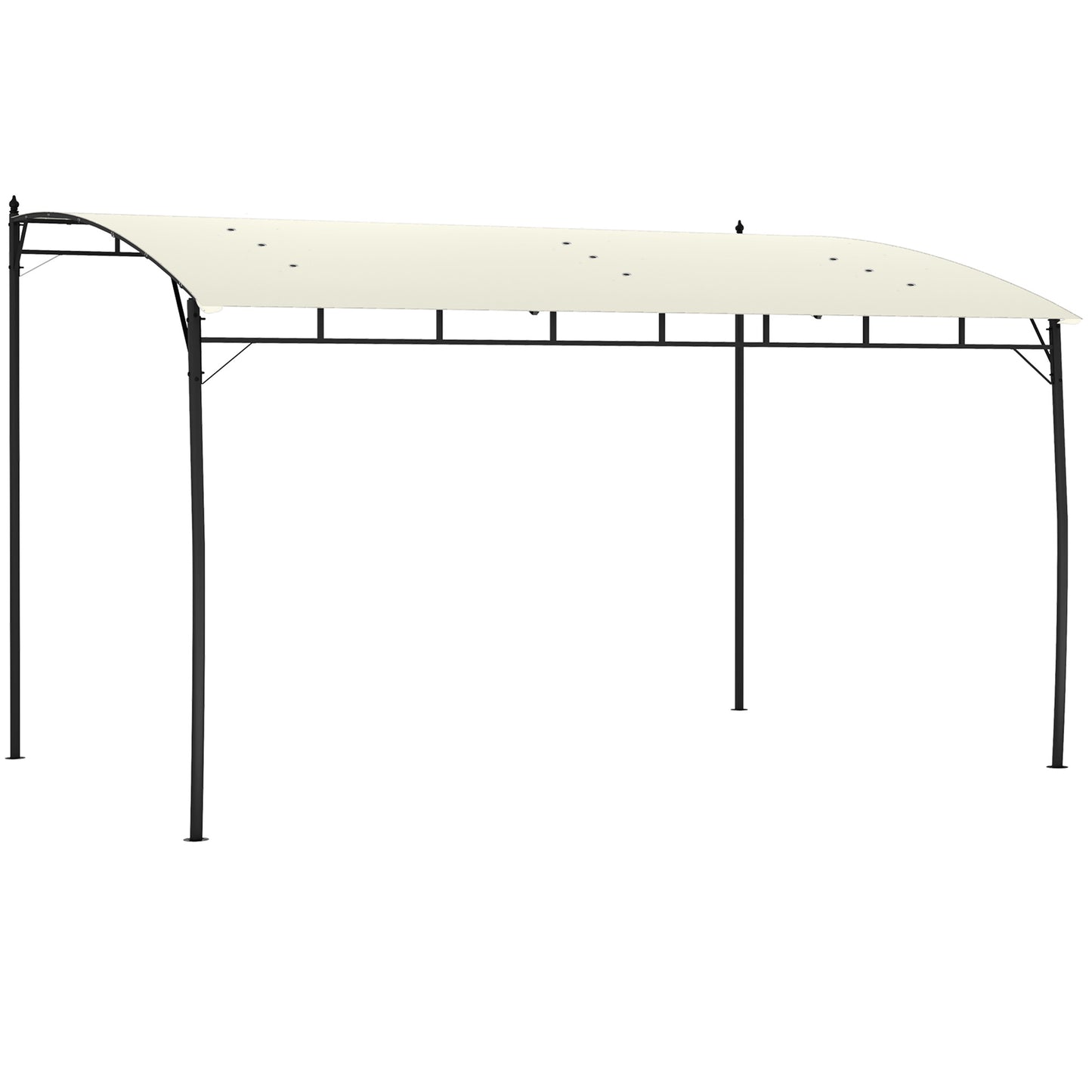 Outsunny 3 x 4m Metal Frame Pergola Sun Shade Canopy - Cream