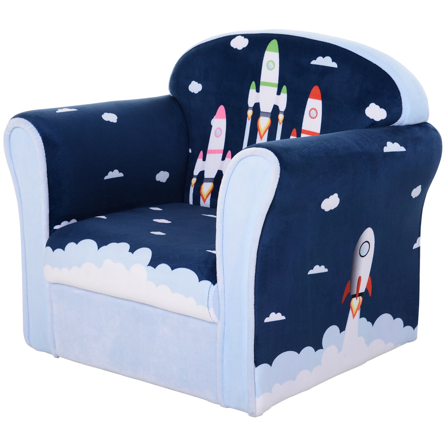 Children's Chair Armchair Single Sofa, 50 x 39 x 44cm, for 18M+, Blue