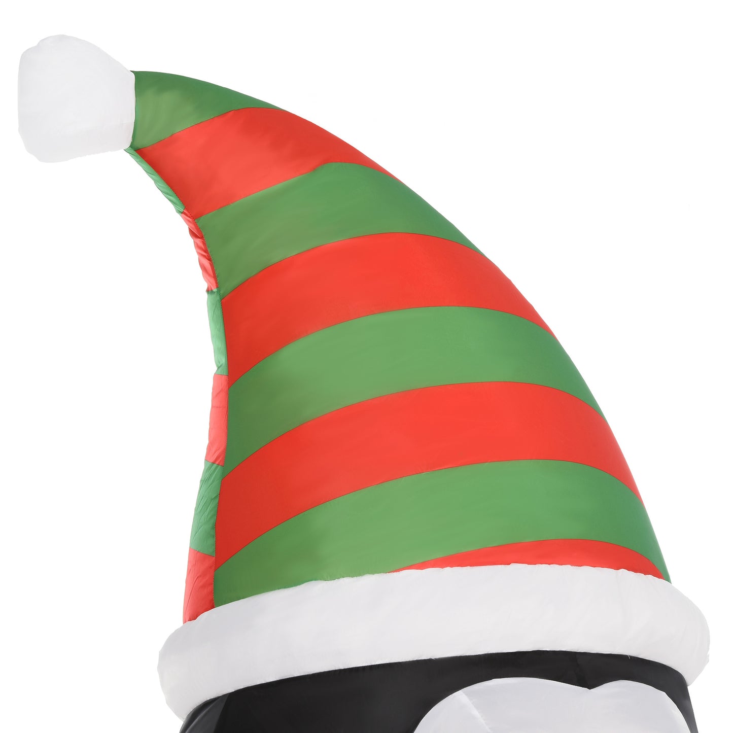 243cm Inflatable Penguin Holding Merry Christmas Banner Holiday Yard Decoration with LED Lights, Indoor Outdoor Blow Up Decor