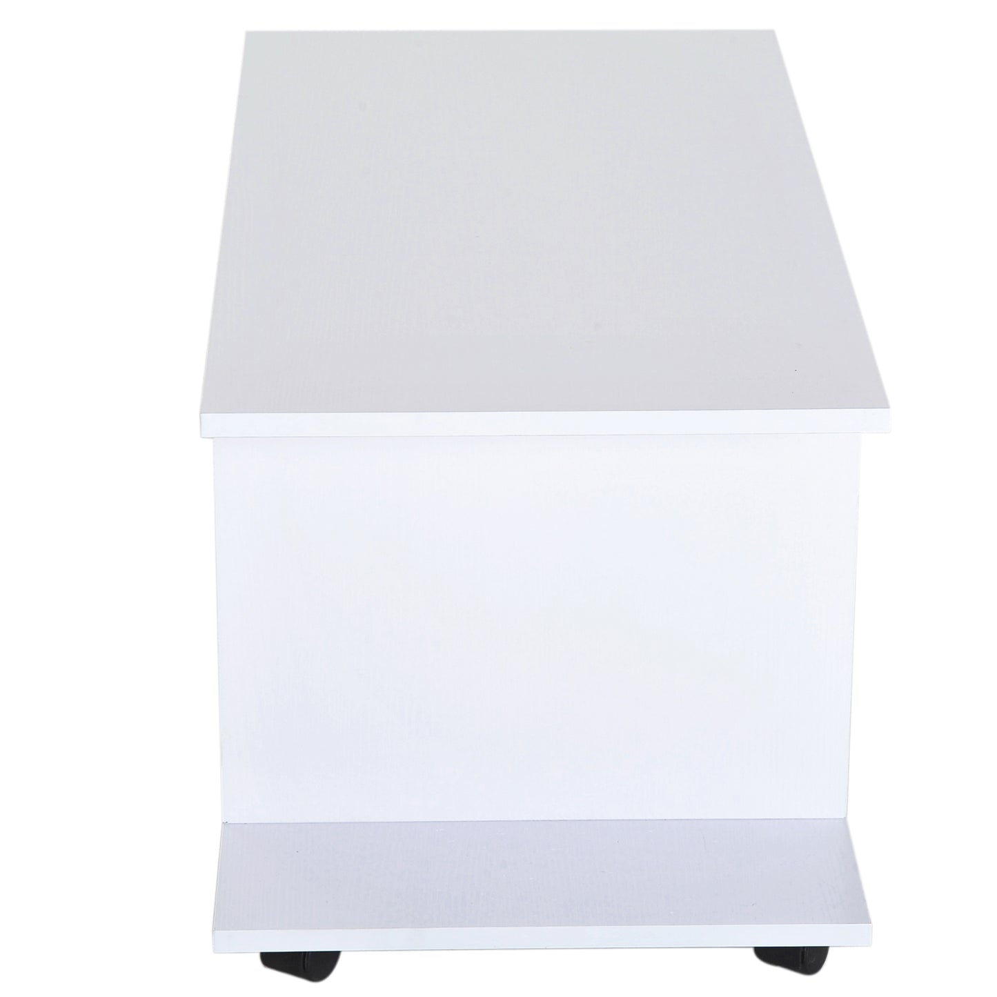 TV Stand With Shelves -White