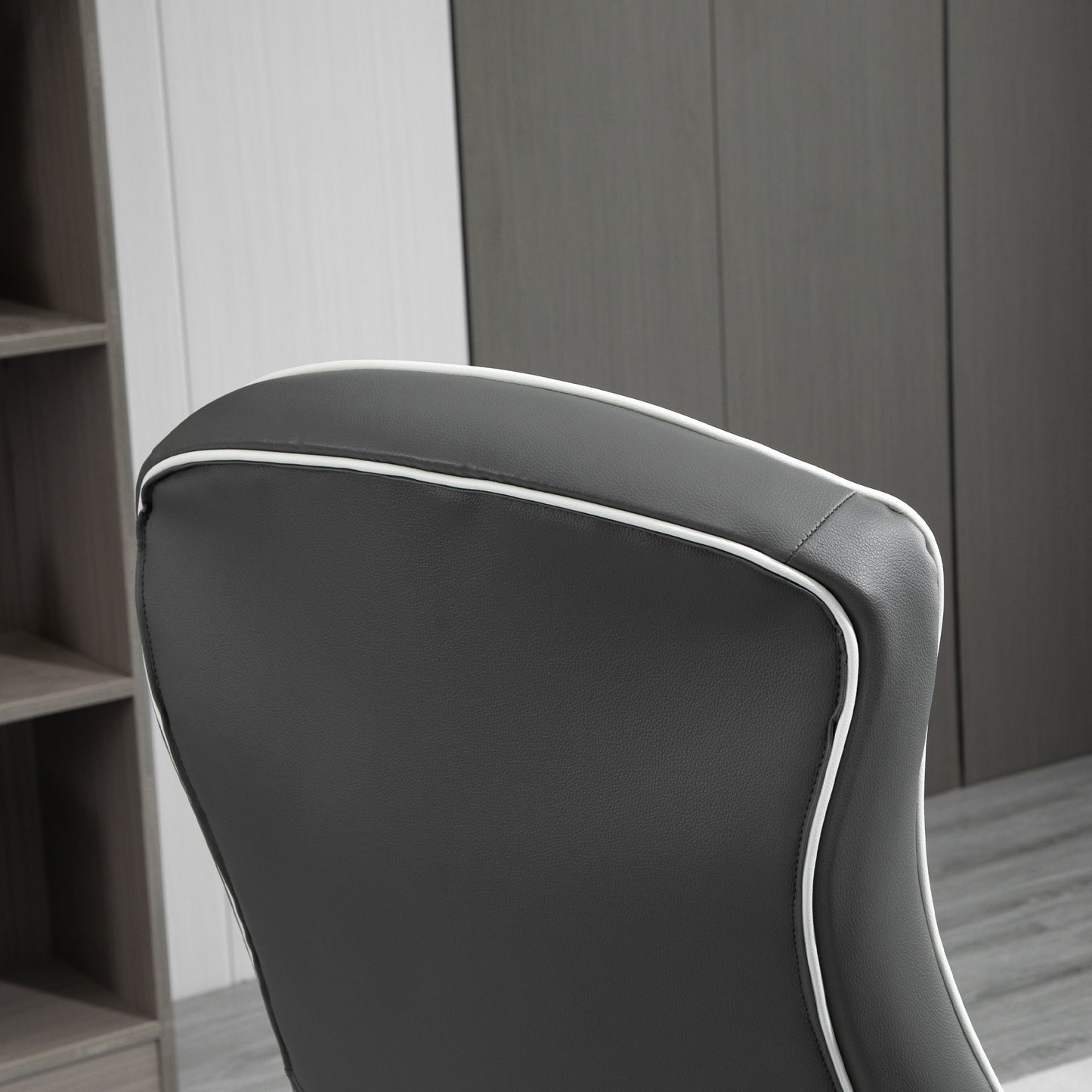Vinsetto Video Best Gaming Chair Computer Chair, Playseat with Adjustable Height, Swivel Base, Desk Chair, PVC Leather Swivel Chair, Grey