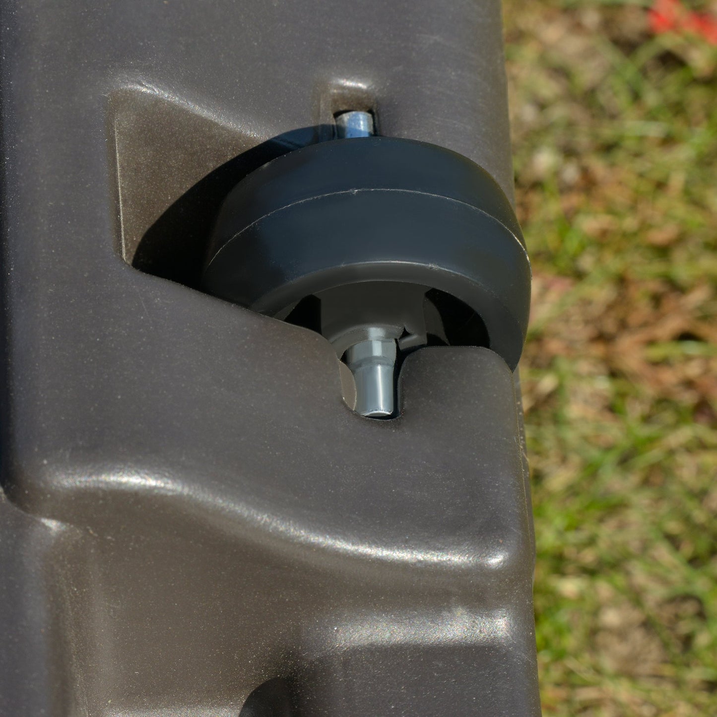 Outsunny Square Cantilever Patio Parasol Base Water or Sand Filled with Wheels Crossbar Heavy-Duty Umbrella Stand