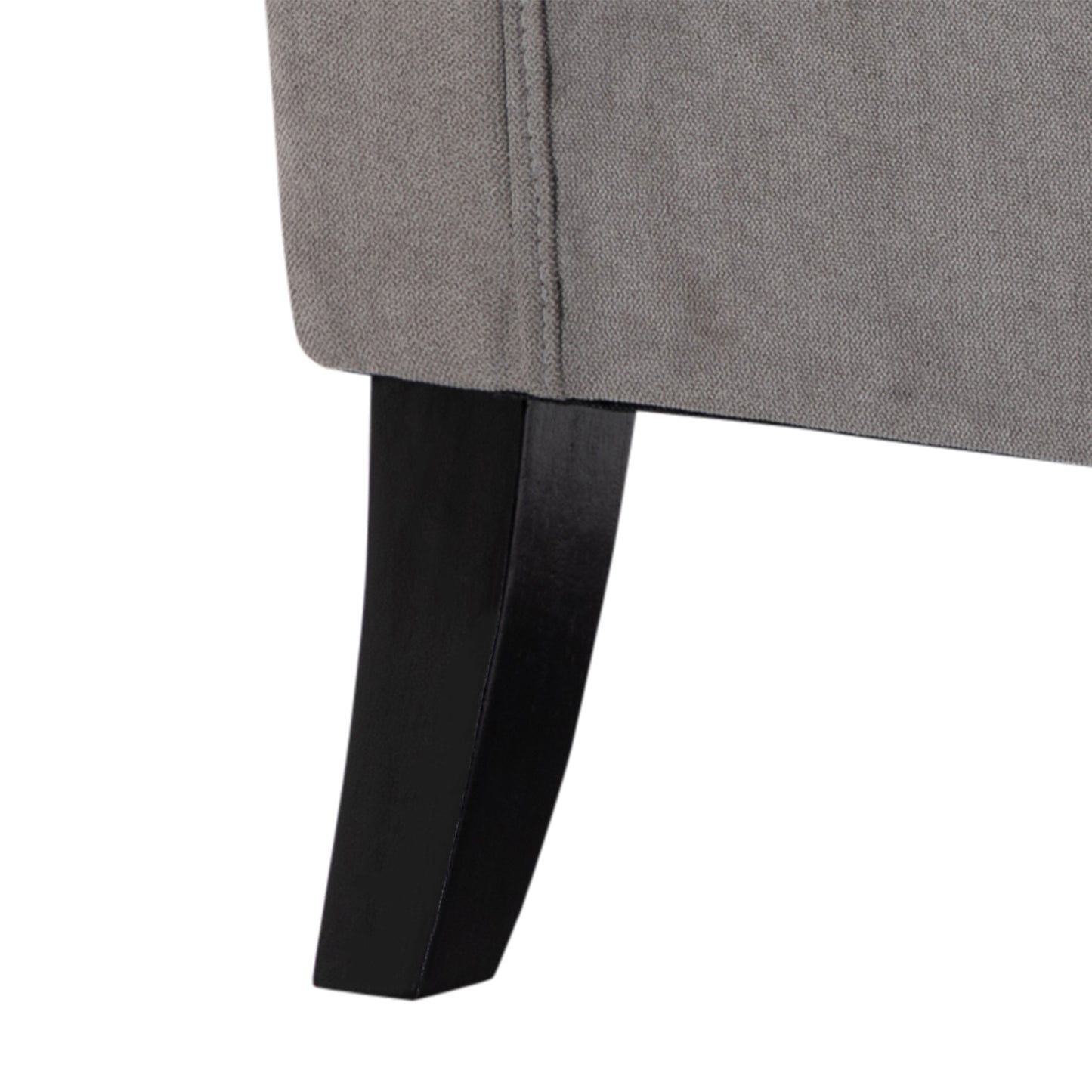 Retro Vintage Style Accent Chair, Wingback Armchair with Wood Frame Button Tufted Design for Living Room Bedroom, Grey