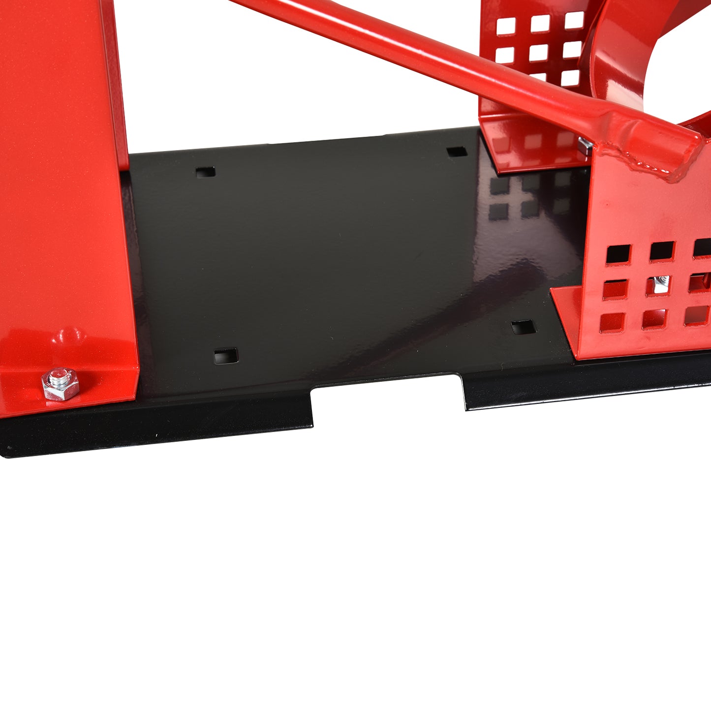 Steel Freestanding Motorcycle Wheel Chock Red