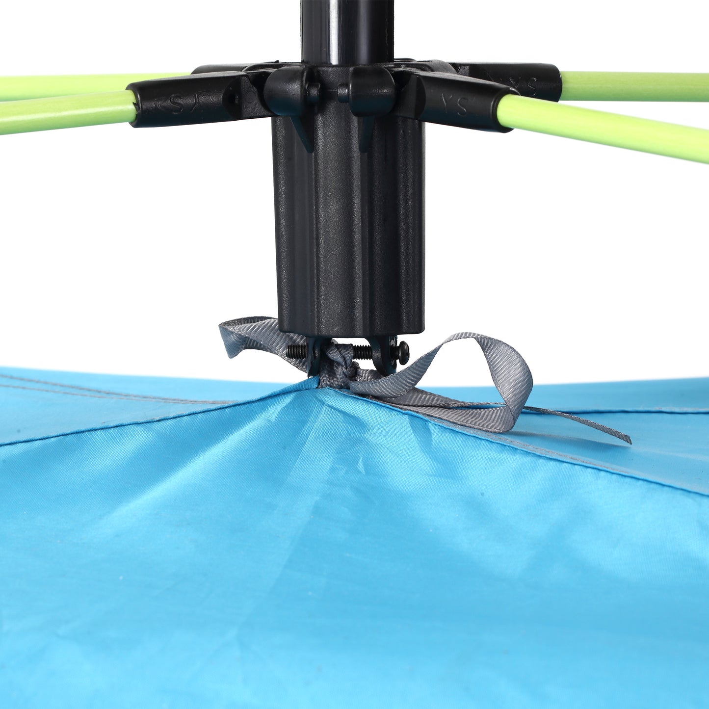 Outsunny Pop-up Beach Tent Sun Shade Shelter for 1-2 Person UV Protection Waterproof with Ventilating Mesh Windows Closable Door Sandbags Light Blue