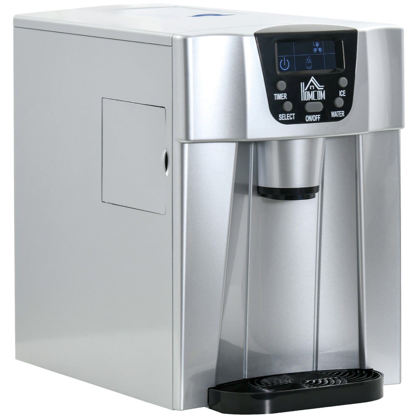 Ice Maker Machine and Water Dispenser, Counter Top Ice Cube Maker for Home w/3L Tank, Adjustable Cube Size,12kg in 24 Hrs, No Plumbing Required