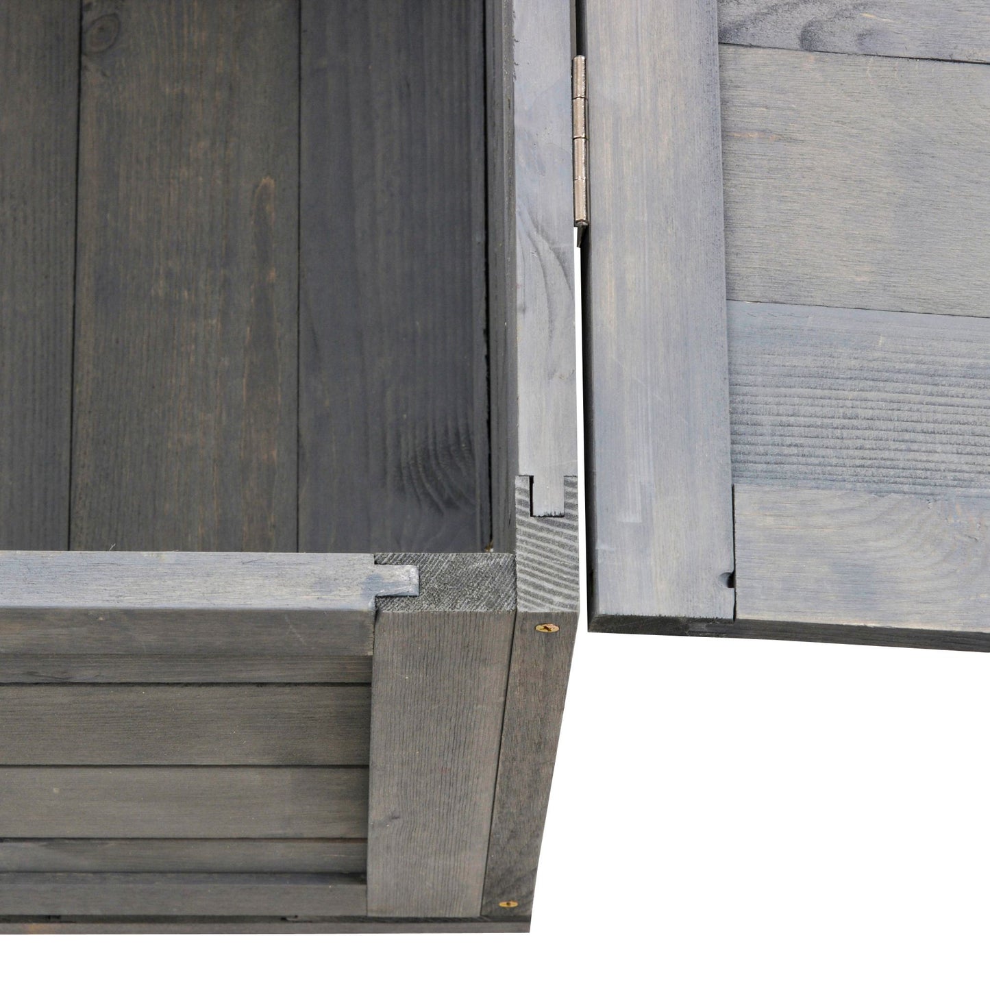 PawHut Tortoise House with Mesh Roof, Small Pet Reptile Wooden House, Tortoise Enclosure with Pulled-out Side Panel for Indoor, Outdoor, Grey