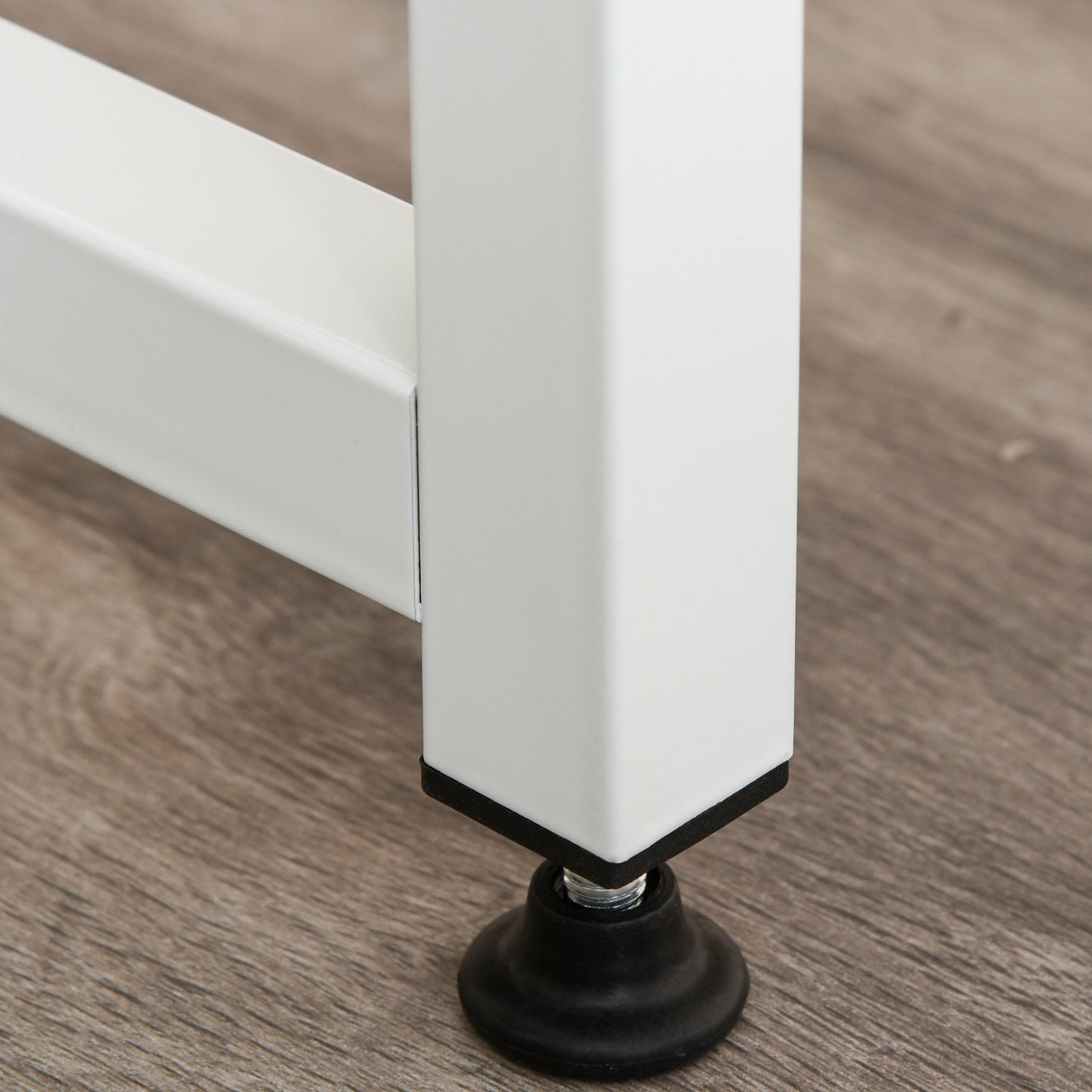 Computer Desk w/ Storage Shelf Adjustable Feet Metal Frame Home Office Laptop Study Writing Workstation Table Oak