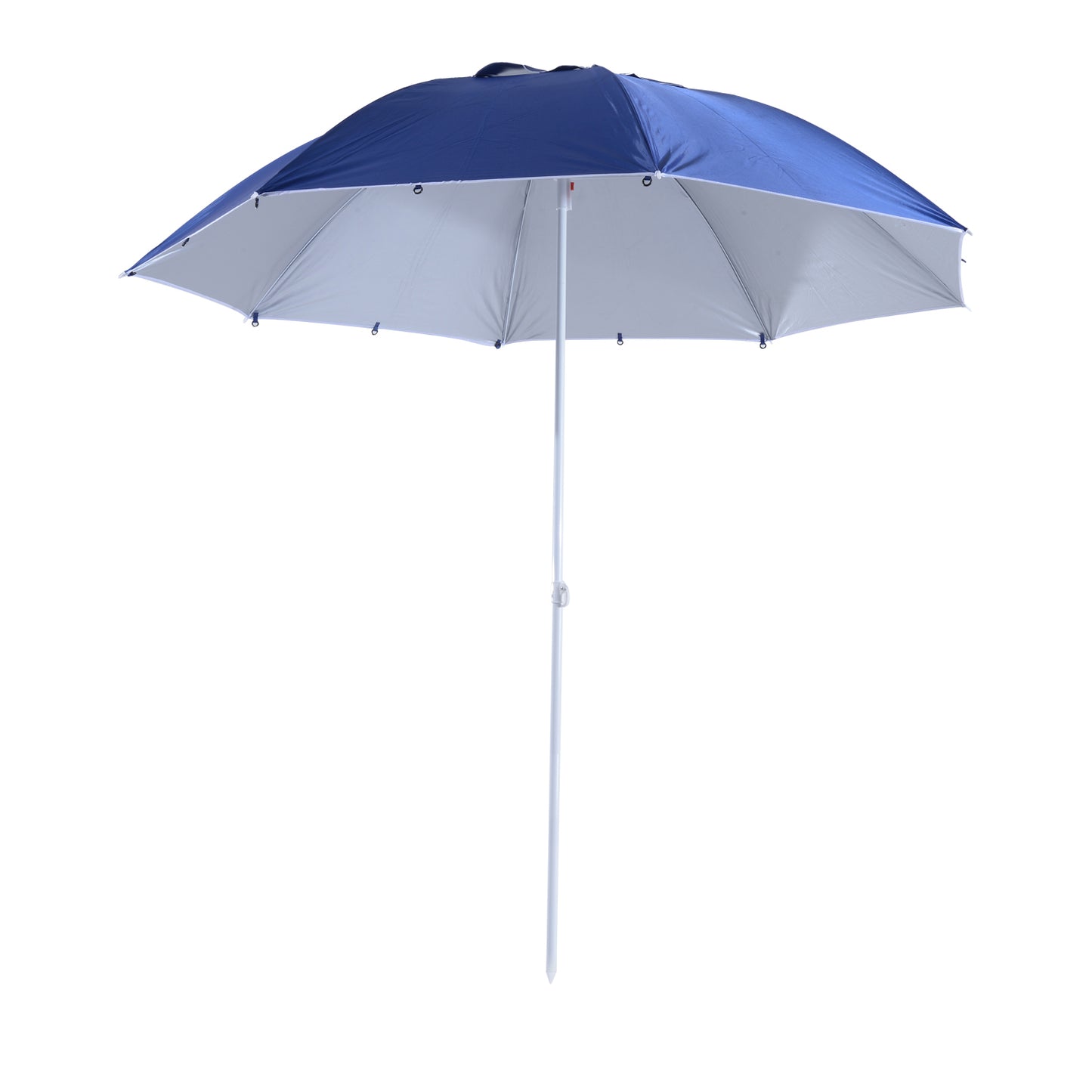 2 Metra Beach Sport Umbrella Parasol-Coated Blue Polyester/Steel