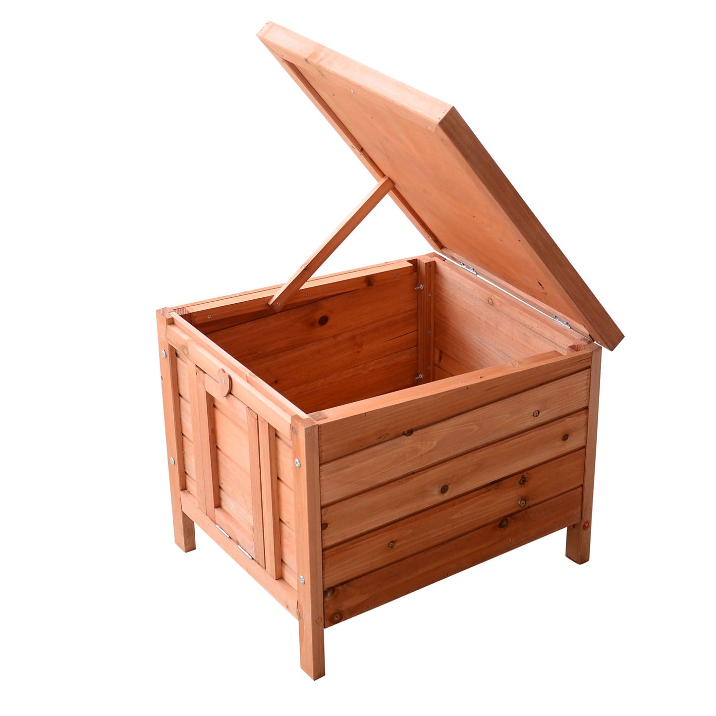 PawHut 20" Wooden Rabbit Hutch-Fir Wood