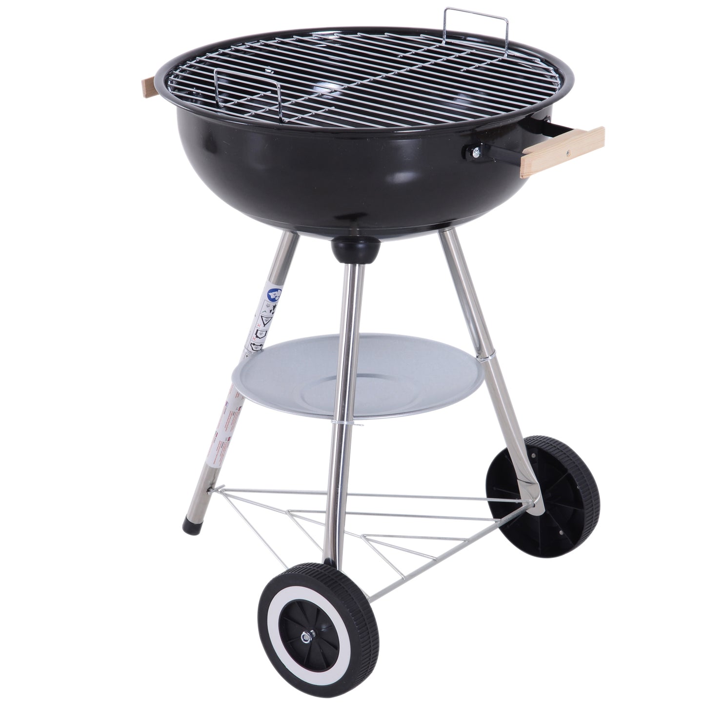 Outsunny BBQ Grill Charcoal Grill Portable Charcoal BBQ Round Kettle Grill Outdoor Heat Control Party Patio Barbecue