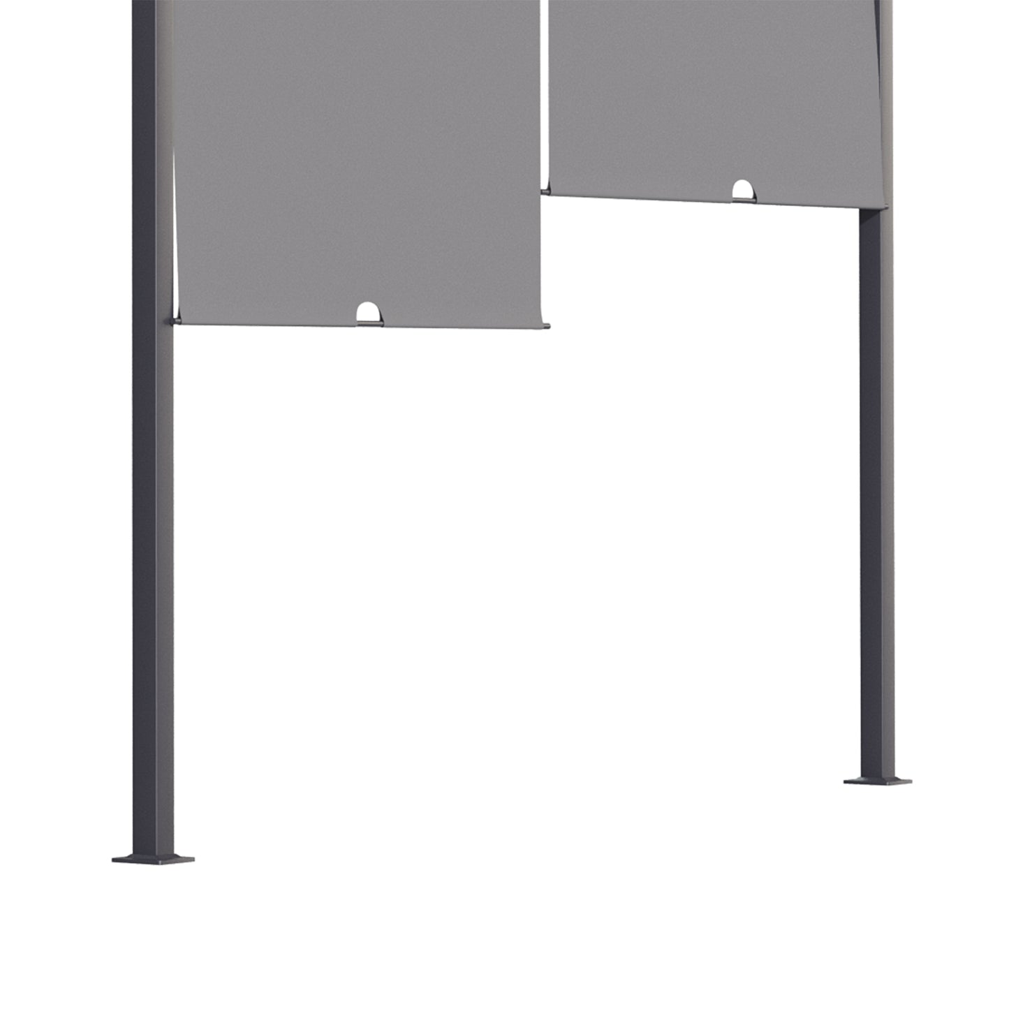 Outsunny 3m x 4m Metal Pergola with Retractable Roof, Outdoor Garden Pergola with LED Lights, Solar Powered, for BBQ, Lawn, Backyard, Dark Grey