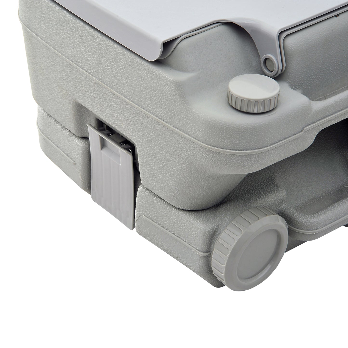 Portable Travel Toilet Outdoor Camping Picnic with 2 Detachable Tanks & Push-button Operation, Grey 10L