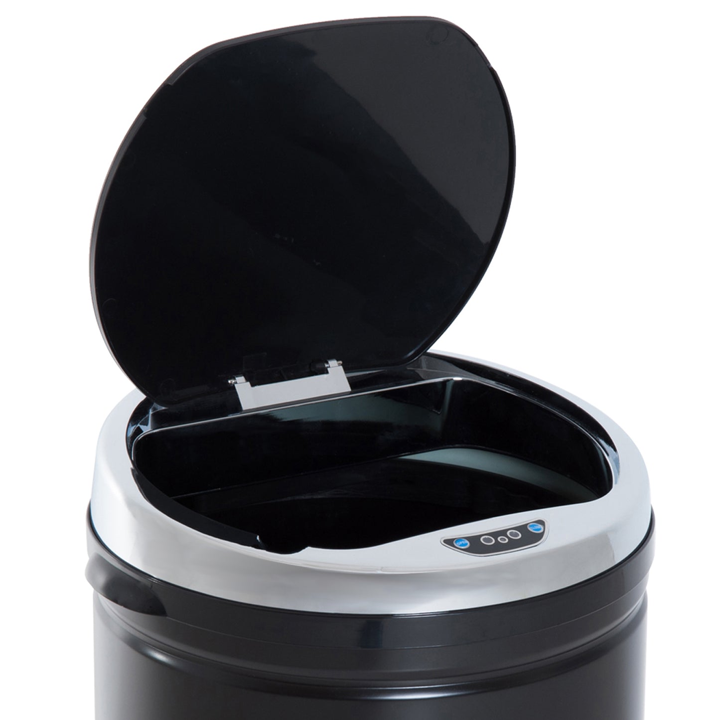 50L Stainless Steel Sensor Trash Can With Bucket-Black