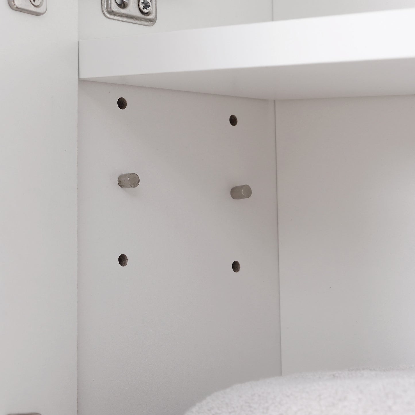 Kleankin Bathroom Mirror Cabinet, Wall Mount Storage Cabinet with Double Door, Adjustable Shelf, 54cm x 15cm x 55cm, White