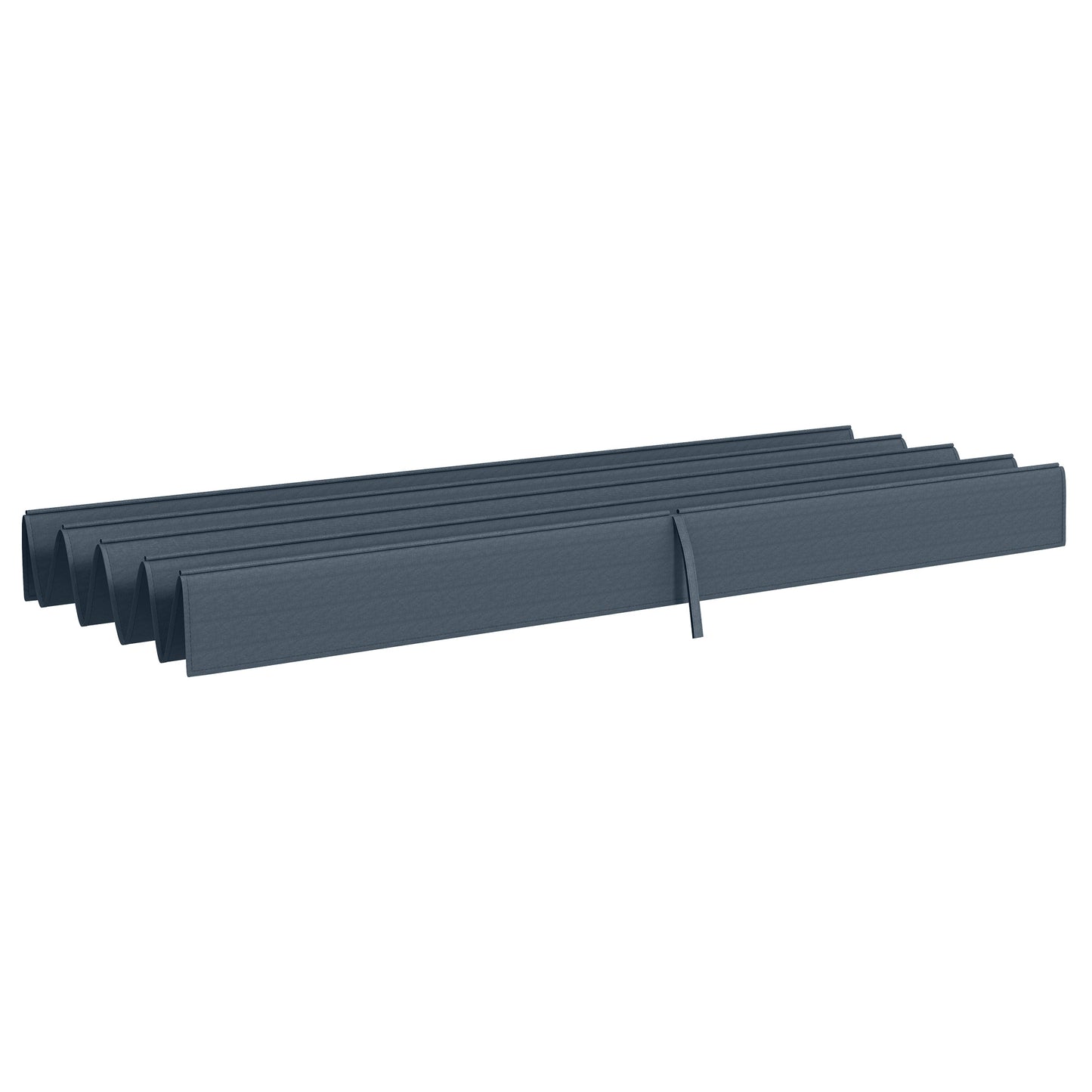 Outsunny Pergola Roof, Retractable Sun Shade Cover for 3 x 2.15m Pergola, UV30+ Protected, Dark Grey