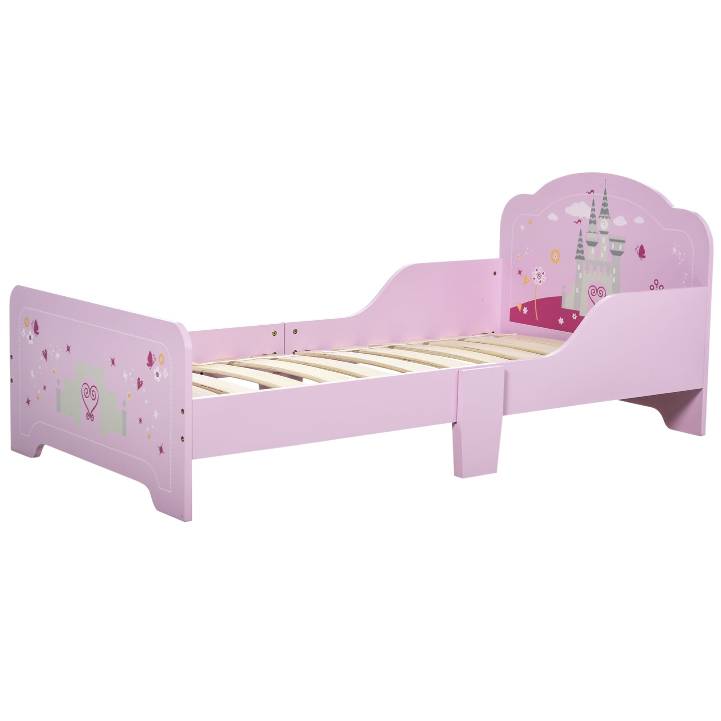 Kids Castle Design Single Bed Pink