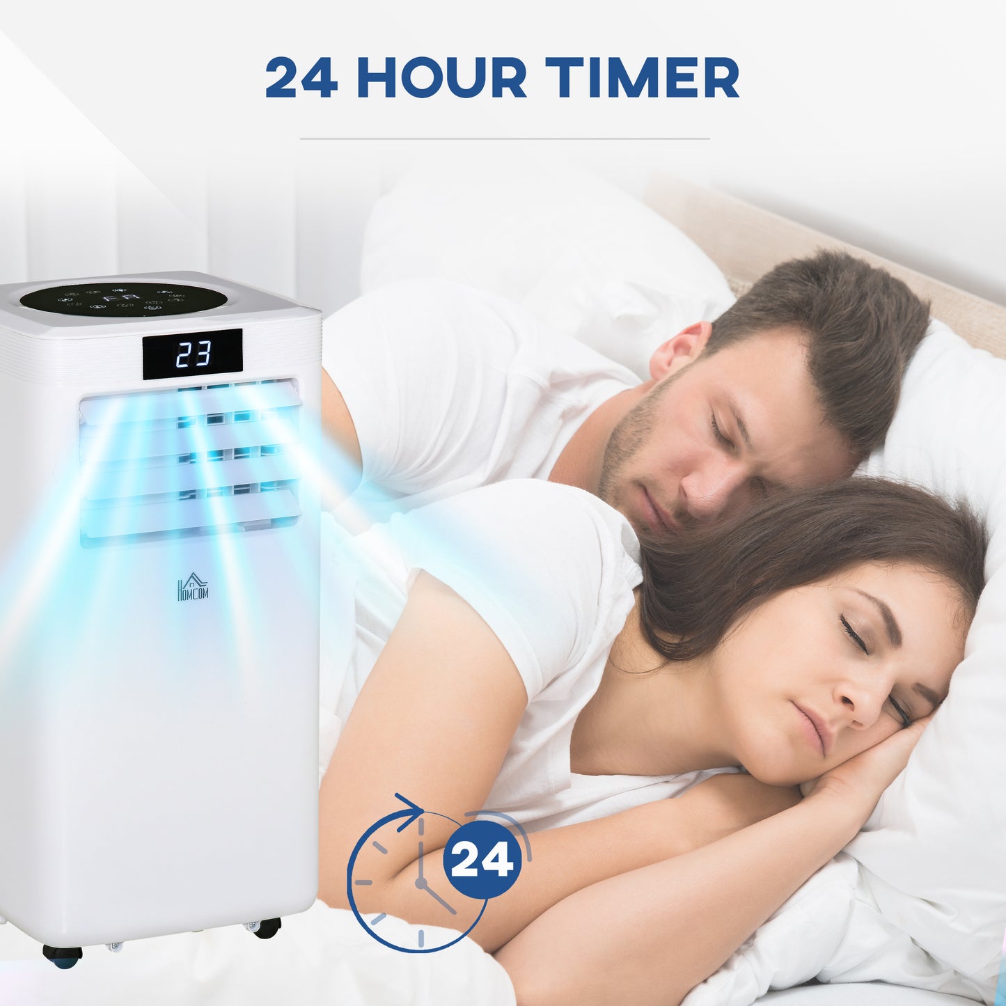 Air Conditioner Portable AC Unit for Cooling Dehumidifying Ventilating with Remote Controller, LED Display, Timer, for Bedroom, White 10000 BTU