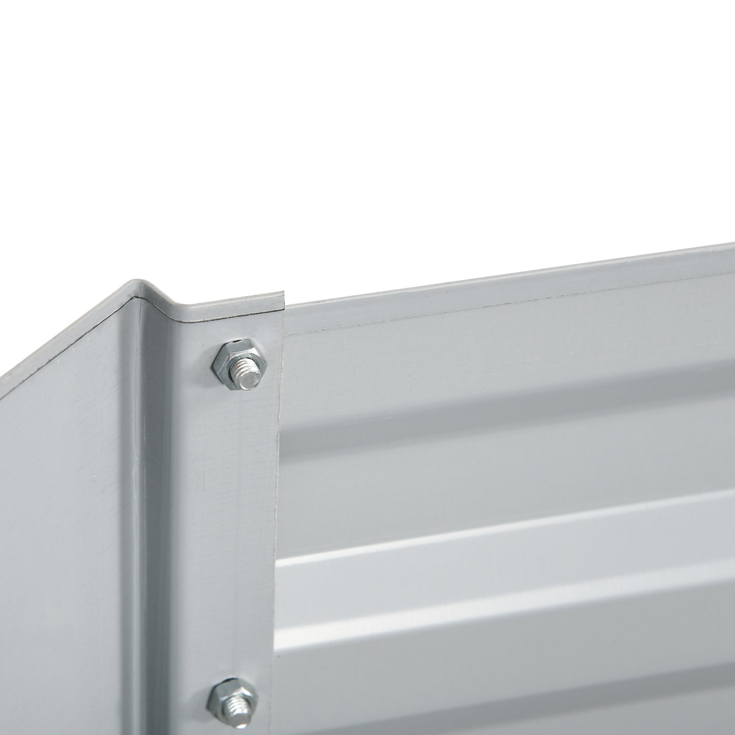 Outsunny Raised Beds for Garden, Galvanised Steel Outdoor Planters with Multi-reinforced Rods, 180 x 90 x 59 cm, Grey