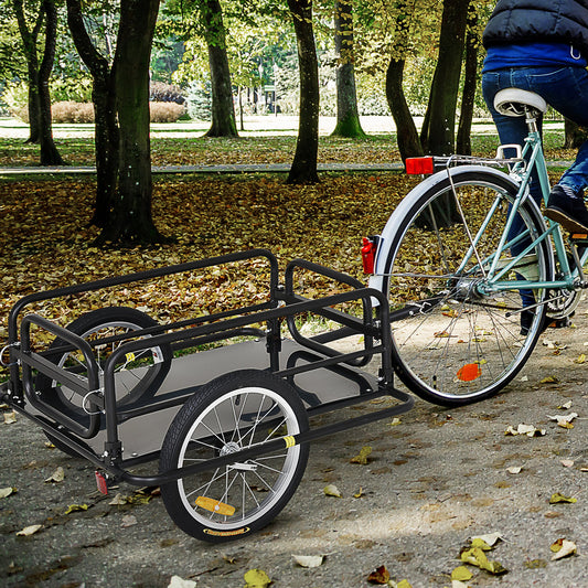 Bike Cycle Cargo Trailer in Steel Frame-Black