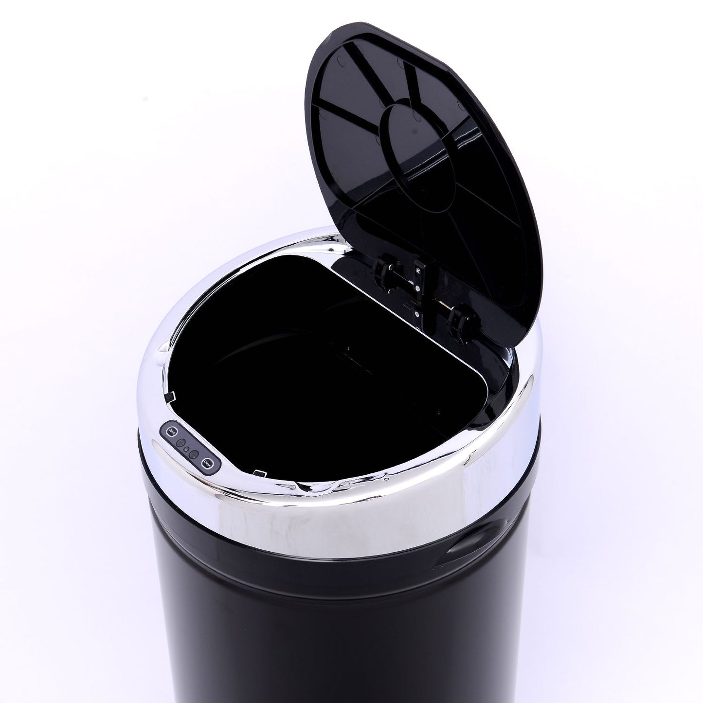 42L Stainless Steel Sensor Trash Can With Bucket-Black