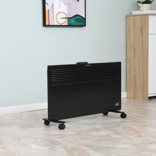 Convector Radiator Heater Freestanding or Wall-mounted Portable Electric Heating with 2 Heat Settings, Adjustable Thermostat and Safety Cut-Off