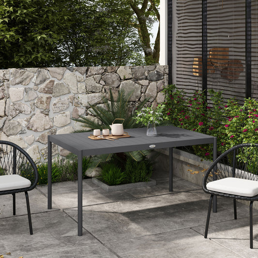 Outsunny Six-Seater Aluminium Outdoor Table