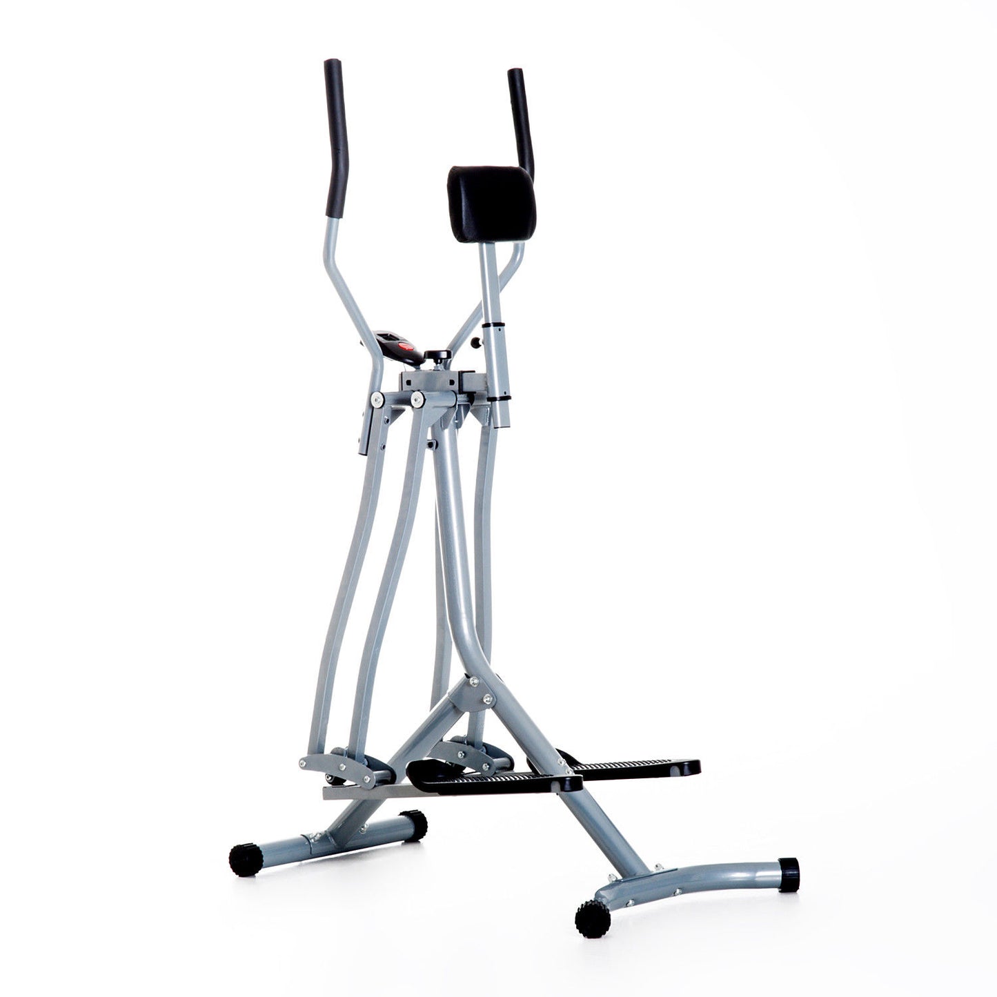Cross Trainer Elliptical Machine Air Walker with LCD for Home Gym, Silver and Black
