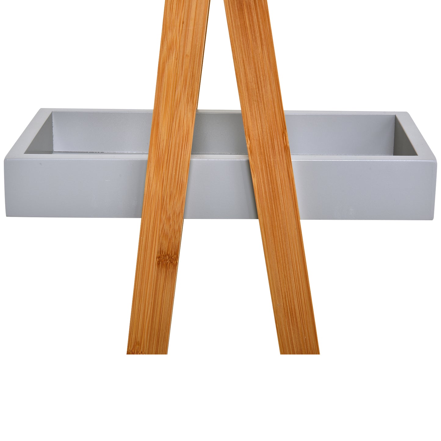 Kleankin Bathroom Storage Shelves, 3-Tier Slim Shelving Unit, Freestanding Bamboo Shelf Unit, A Frame Space Saver Toilet Rack, Natural