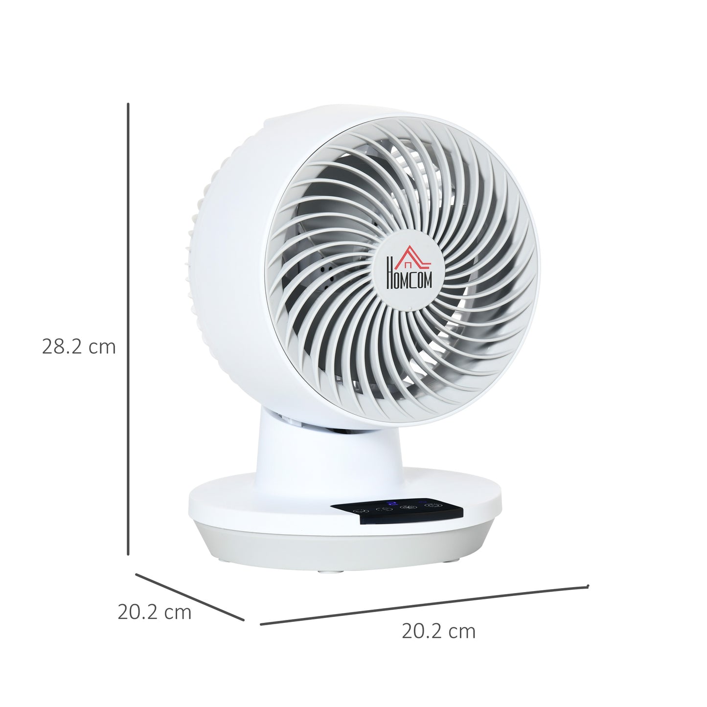 28cm Electric Table Desk Fan with 3 Speed, Remote, Small Portable Personal Cooling Fan for Home Office Desktop, White